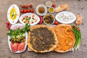 Manakish veganes Essen Libanon