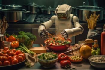 Robot bereitet Essen zu