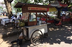 Food Impact_Delasia_Auf dem Bild ist ein kleiner authentischer, beziehungsweise original asiatischer food Wagen zu sehen.