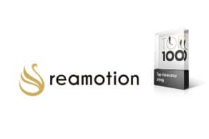 reamotion Logo und Award Top 100 / snackconnection