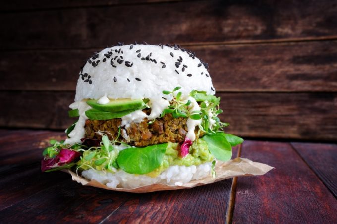 Sushi Burger Hybrid Food Vegan Vegetarisch