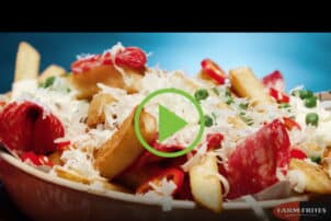 Anwendungsvideo Pommes mit Pizza Toppings