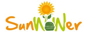 Sunwower Burger Logo Sonnenblumen kerne