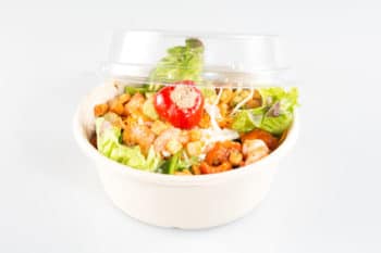 Verpackung Bagasse Schüssel Salat Deckel 