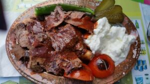 Iskender Kebab Türkisches Fleisch-Gericht