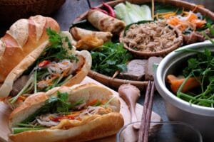 Vietnamesische Backwaren und Sandwiches