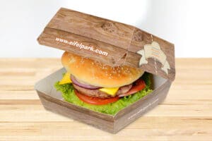 Burger Box mit individueller Beschriftung