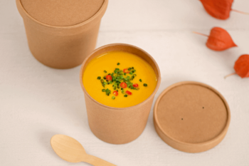 Suppe in Pappbecher mit Deckel von packVerde / snackconnection 