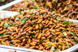 This is an insect fried foods that are high protein and very delicious / snackconnection