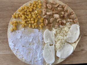 Käse-Mais-Fleisch-Wrap / snackconnection