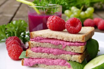 Sandwich Himebeere Aufstrich vegan