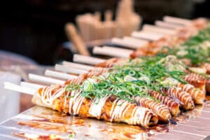 Japanisches Streetfood Okonomiyaki