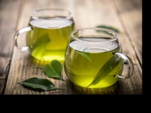 Grüner Tee im Glas