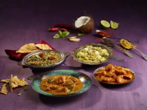 Indische Gerichte Menükomponenten