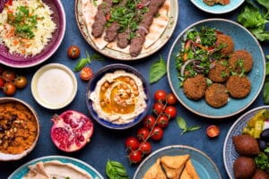 Variation libanesischer Gerichte