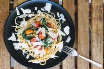 Spaghetti, Tomaten, Parmesan