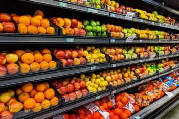 Supermarkt Regal Obst 