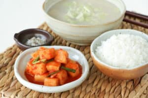 Kimchi mit Reis korea