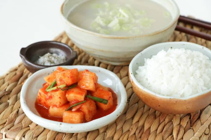 Kimchi mit Reis korea