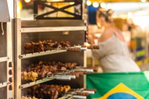 Fleischspieße Brasilien Streetfood
