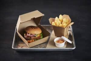 Duni Burger Pappe-Box, Pommes Verpackung