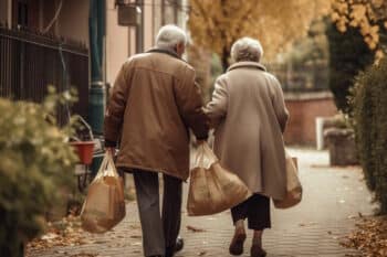 Nachhaltigkeit Senioren Einkaufen Mehrwegbeutel