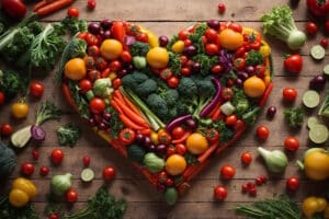 Lebensmittel Herz Gemüse