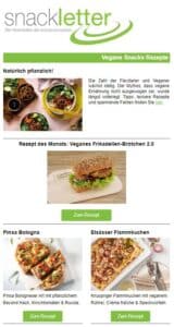 Rezepte Newsletter Vegane Snacks Januar 2024