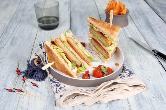 Beyond Meat Chicken Burger Club Sandwich